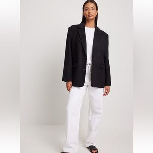 Wool blended blazer coat